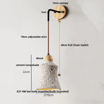 Afralia™ Loft Wood LED Wall Light with Pull Chain Switch for Home Decor