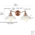 Vintage Loft Art Glass Wall Lamp - LED Study Aisle Bedside Light