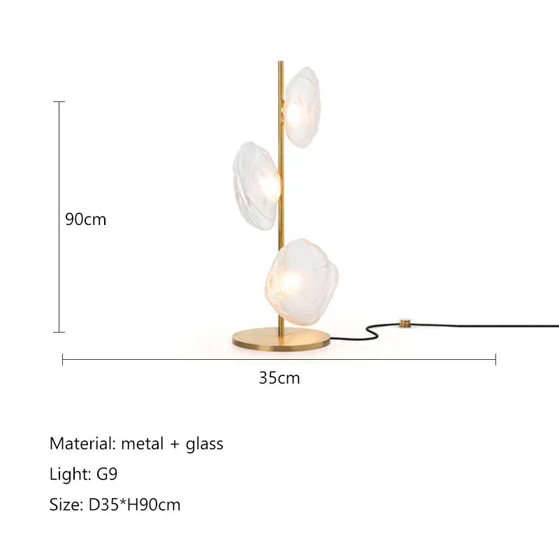 Nordic Glass Shade LED Floor Lamp for Minimalist Living Room & Bedroom