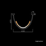 Long Curve Ceiling Chandelier for Modern Living Room and Villa Decor