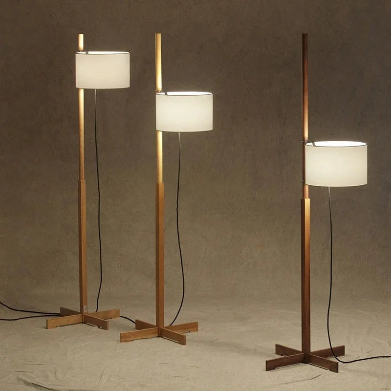 Solid Wood LED Floor Lamp for Home Decor and Living Room Lighting