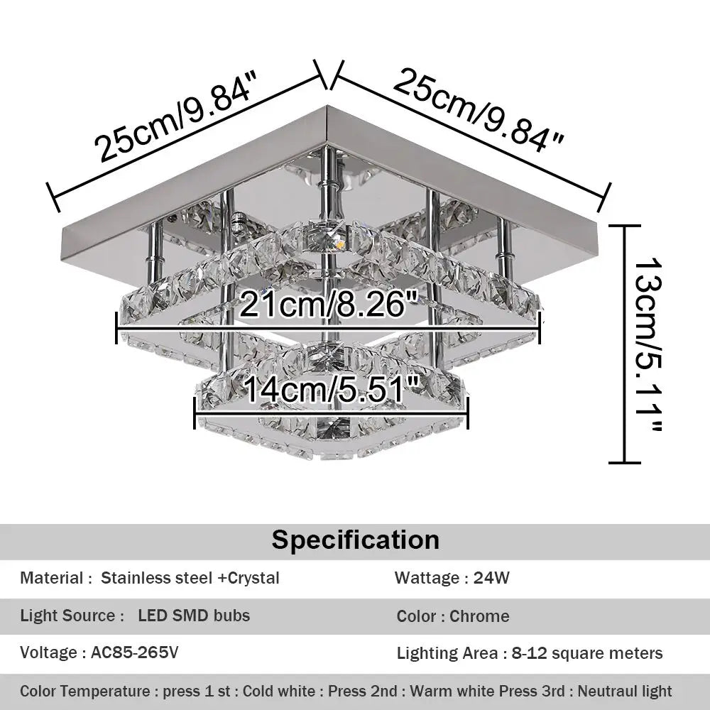 Crystal Ceiling Chandelier: Modern LED Dining Room Pendant Light by Afralia™