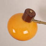 Modern Glass Swimg Arm LED Wall Lights for Study Bar Hotel Rotate Wood Bedside Lamp