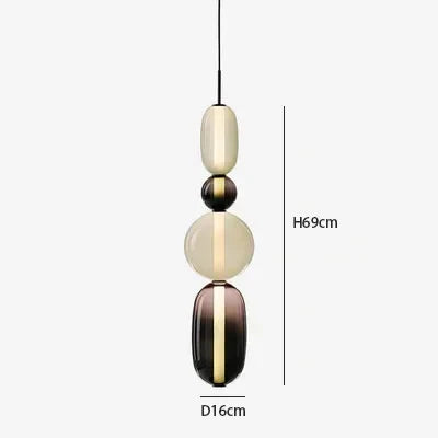 Candy Glass Ceiling Hanging Chandelier for Loft Living Room