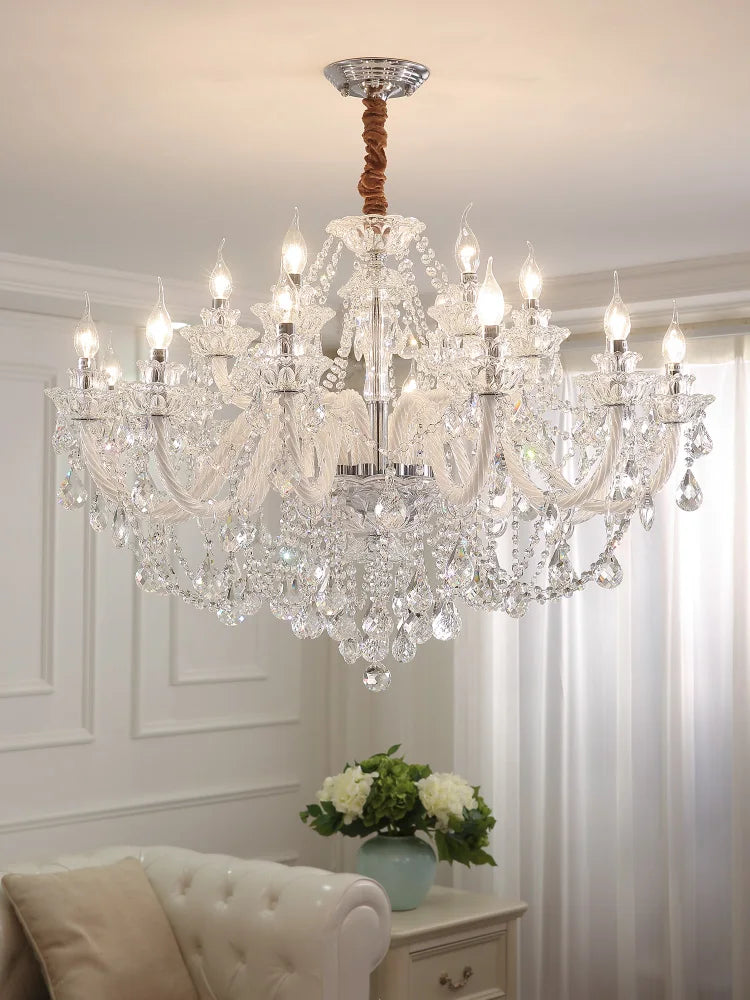 Elegant LED Crystal Chandelier for Home Décor and Romantic Ambiance
