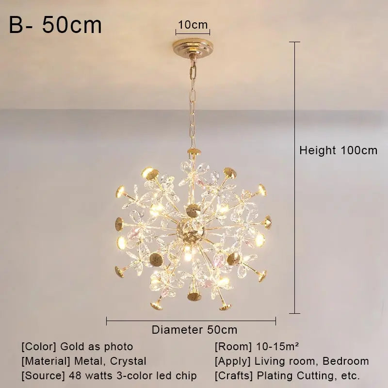 Crystal LED Ceiling Pendant Chandelier for Home Decoration and Lighting