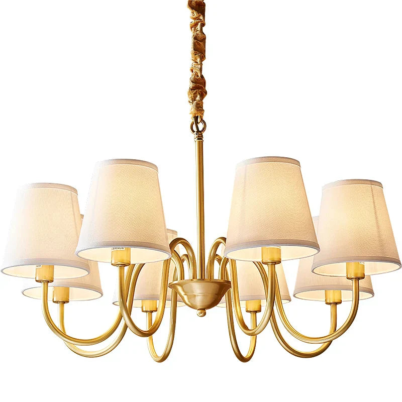 Copper American Chandelier: Modern Luxury for Living Room, Bedroom, and Restaurant