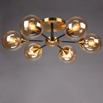Glass Ball Chandeliers: Scandinavian LED Ceiling Lamps for Living Room & Bedroom