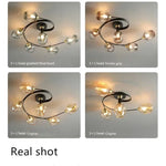 Nordic Glass Chandelier: Bedroom Dining Room Pendant Light Luminaires