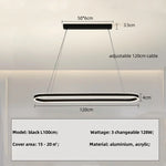Circle Pendant Chandelier Dimmable LED Lights for Modern Living Room