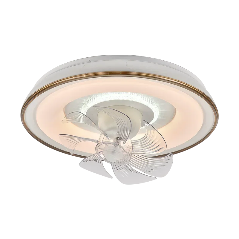 LED Fan Lights Ceiling Lamp with Remote Control - Three Colors, Dimmable for Bedroom-Living Room