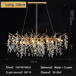 Luxury Crystal Chandeliers: Modern Metal Hanging Lamp for Dining Living Room Hotel Hall
