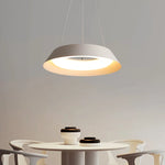 Modern White LED Pendant Light | Nordic Metal Ceiling Lamp | Dimmable Round Indoor Lighting