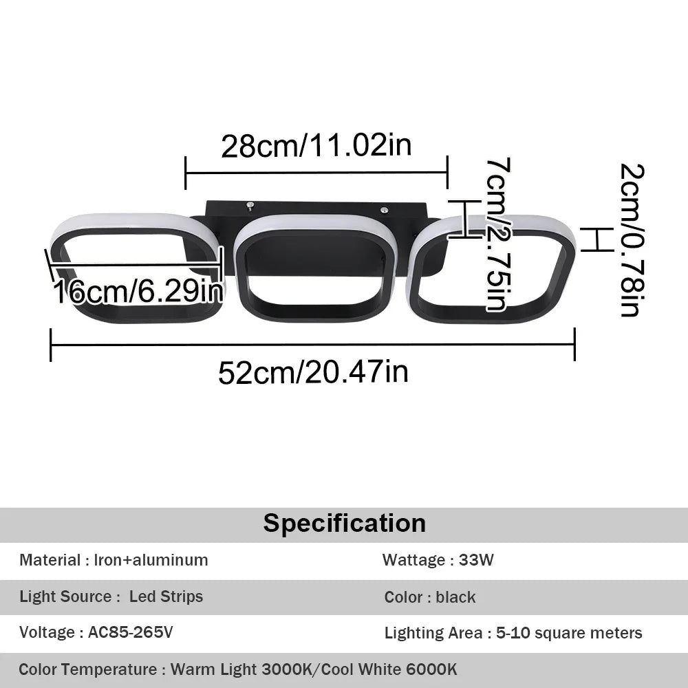 Acrylic LED Ceiling Lamp: Modern Nordic Chandelier for Living Dining Room & Aisle