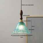 Wood Copper LED Pendant Light - Nordic Hanging Lamp for Bedroom Dining Hallway