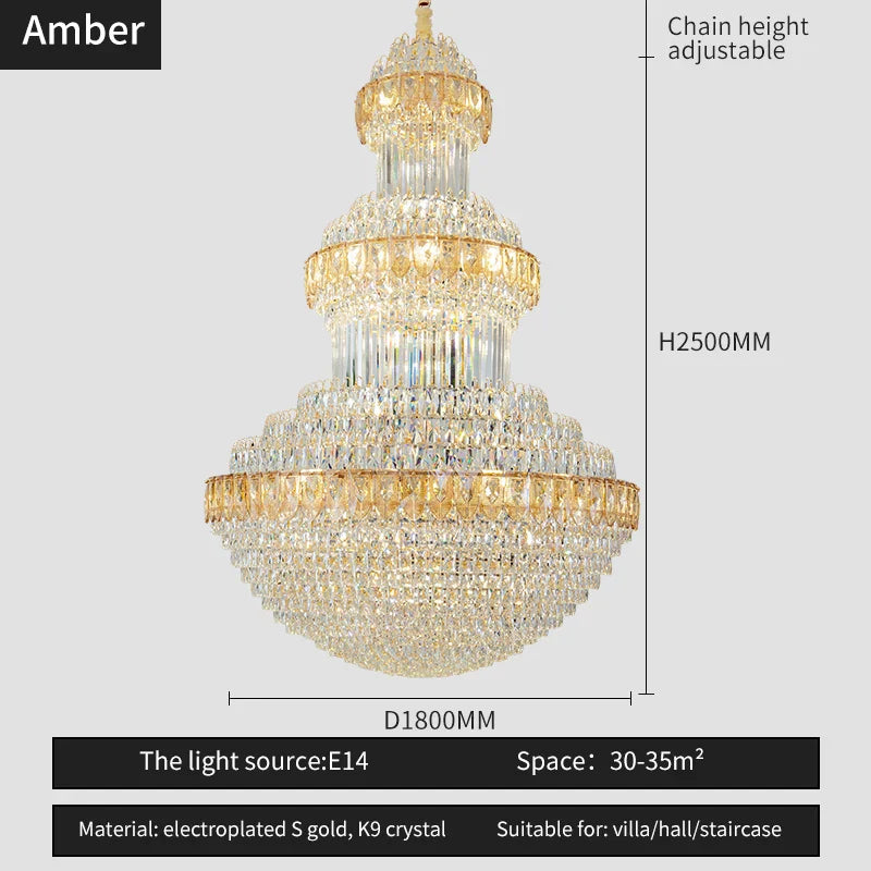 Crystal Chandelier: Luxury Lighting for Villa, Hotel, Office & Exhibitions