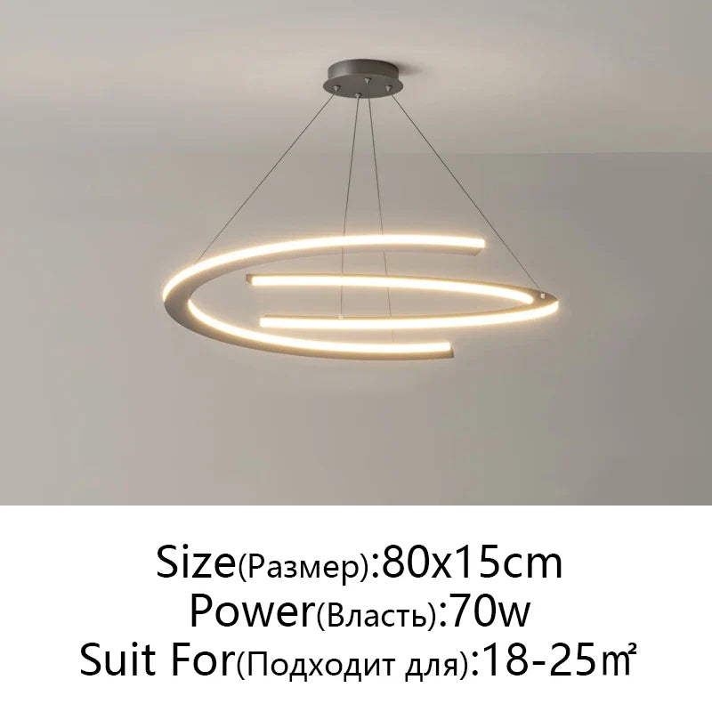 Modern Luxury Chandelier: Minimalist Nordic Living Room Pendant Lamp
