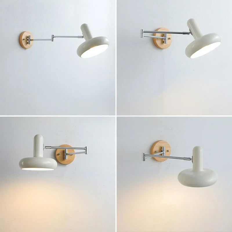 Afralia™ Cream Iron Art LED Wall Lamp for Bedroom Living Room Decor