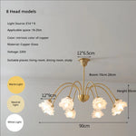 Elegant Flower Chandelier - Modern Retro Medieval Style for Living Room Dining Bedroom