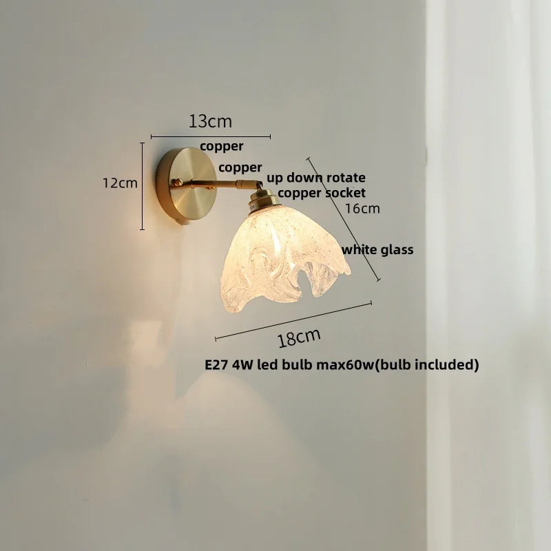 White Glass LED Wall Light | Modern Rotate Plug-In Sconce Lampara De Pared