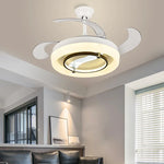 42" Bladeless Ceiling Fan Chandelier with Remote & Retractable Blades