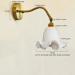 Afralia™ Glass LED Wall Light Fixture Bedroom Stair Living Room Bedside Lamp Vintage Copper