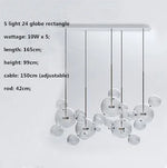 Modern Clear Glass Globe LED Pendant Light - Micky Copper Hanging Lamp
