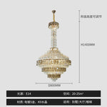 Crystal Chandelier for High-End Designer Duplex Living Room