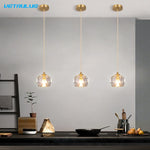 Crystal Pendant Light with Adjustable Height for Kitchen Island BedRoom Aisle Decor