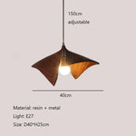 Retro Wood Color LED Chandelier for Restaurant Bar Dining Room
