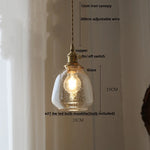 White Globe Glass LED Pendant Light Fixture with Walnut Wood, Adjustable, Nordic Modern Style