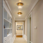 Iron Glass LED Ceiling Lamp Ball Shape Modern Living Room Light Fixtures