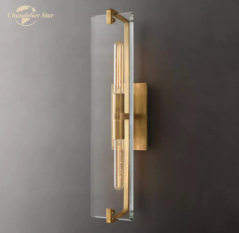 Modern Glass Wall Sconces | Marbuzet Linear Bedroom Living Room Lighting