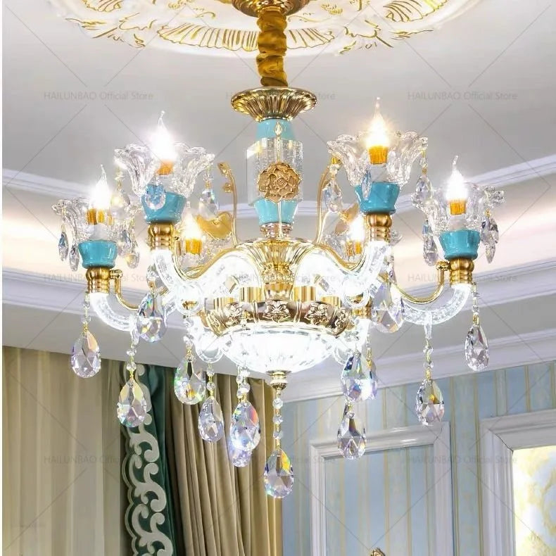 Modern French Crystal Chandelier for Elegant Living Room Lighting