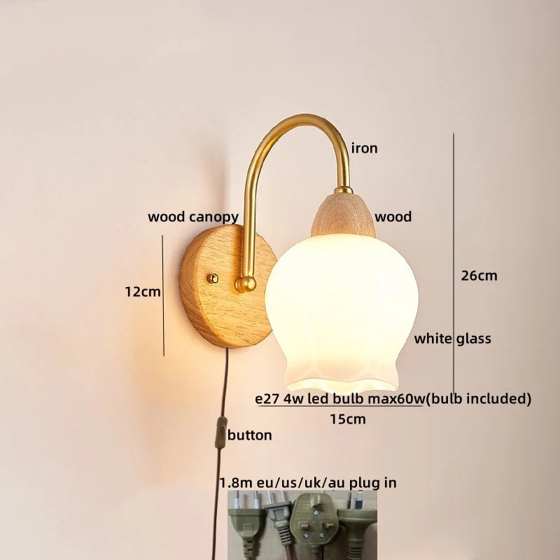 LED Wall Lamps: Nordic Modern Design for Home Decor, Living Room, Bar, Stair - Pull Chain Switch