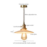 Afralia™ Cream Glass LED Pendant Brass Hanging Lamp for Kitchen Restaurant Living Room