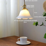 Amber Glass LED Pendant Light - Nordic Modern Copper Suspension Luminaire for Home