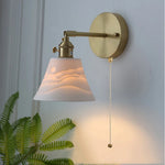 LED Wall Lamp Sconce Up Down Rotate Pull Chain Switch Modern Stair Light Fixtures