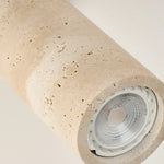 LED Wall Sconce Yellow Travertine Stone Wood Nordic Modern Rotate Bedside Lamp