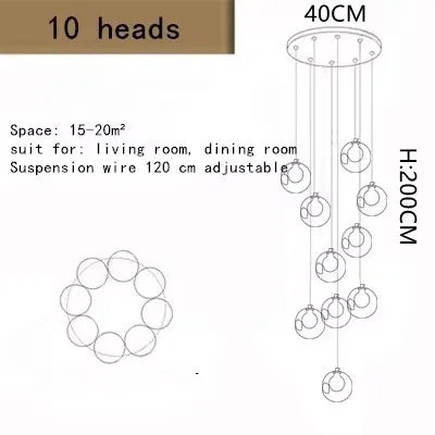 LED Chandelier: Modern Lighting for Living, Dining, and Staircase Areas