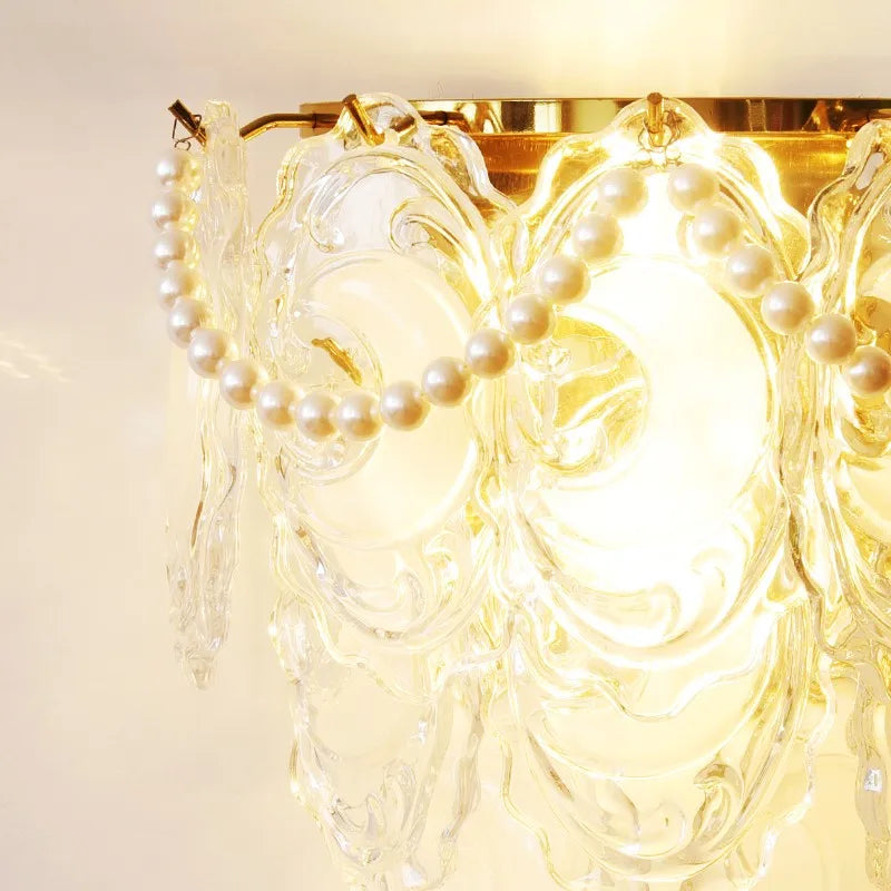 Luxe Crystal Glass Wall Lamp for Aisle, Living Room, Bedroom & Corridor Lighting