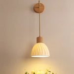 Nordic LED Wall Sconce Wood Base Modern Vanity Light