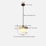 Nordic Modern LED Hanging Lamp Yellow Travertine Afralia™ Loft Living Dining Pendant Light