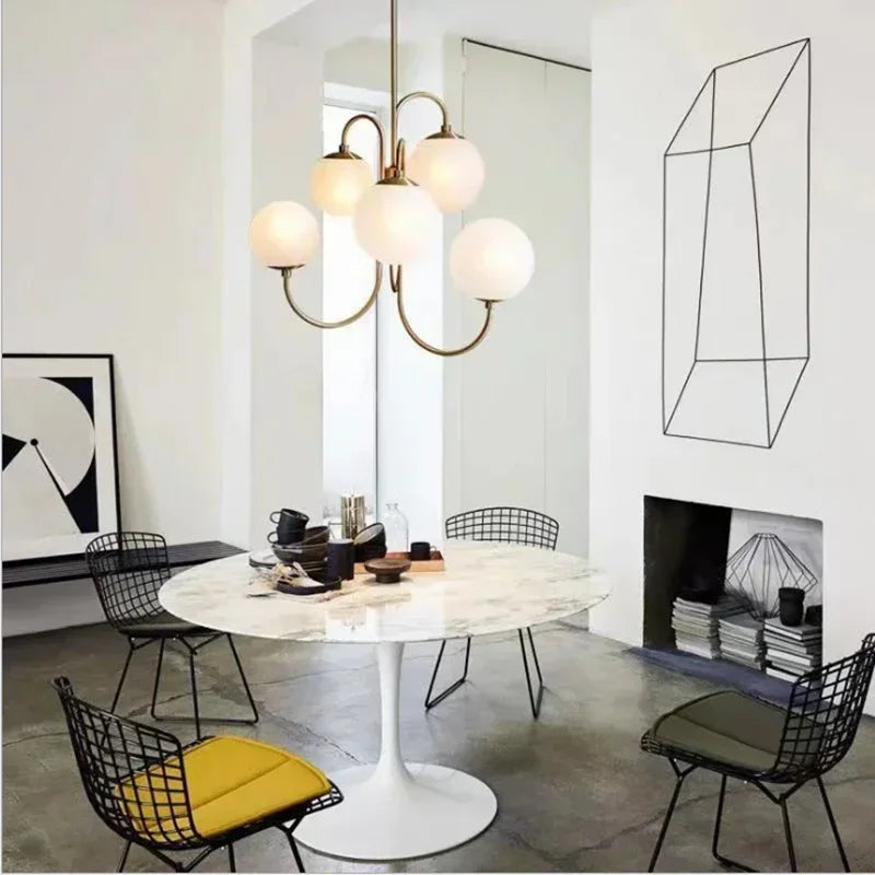 Glass Balls Chandelier Pendant Light for Living Dining Room