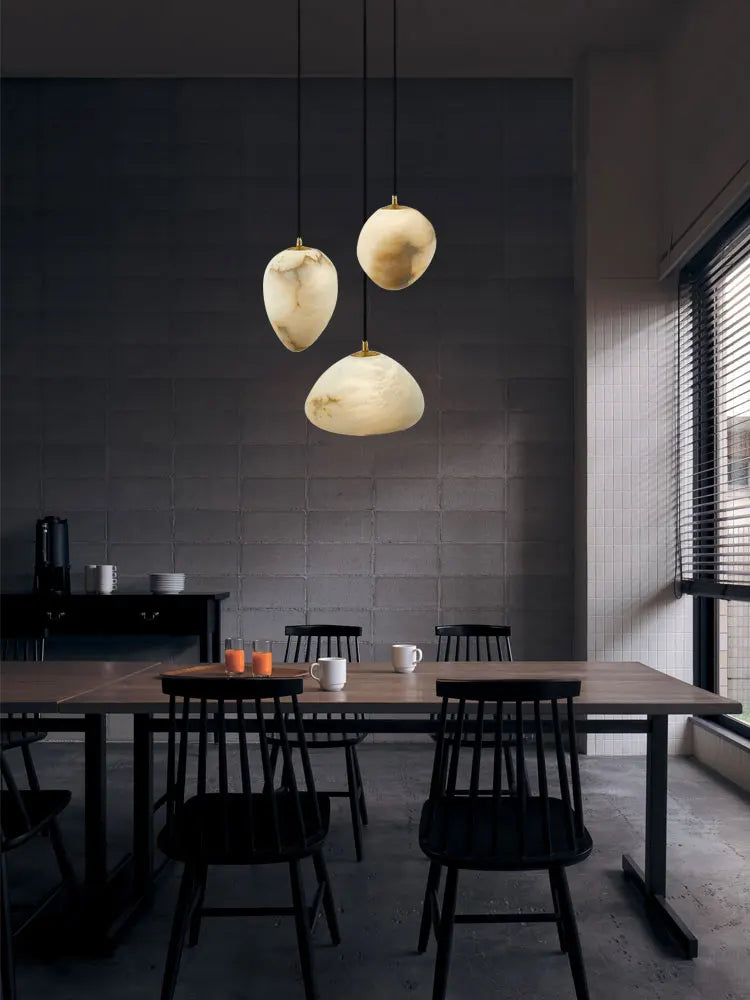 Geometry Marble LED Chandelier for Living Room Kitchen Island
