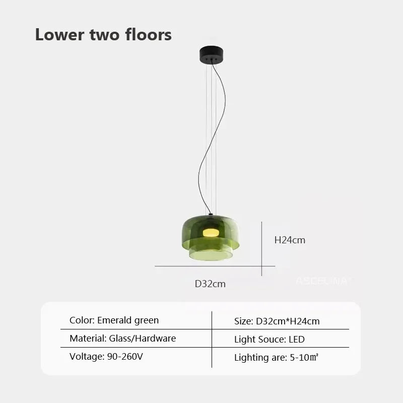 Nordic Glass LED Pendant Lights for Home Decor and Lighting