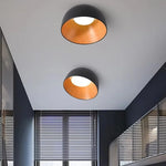 Wood Grain Bevel Ceiling Lamp for Corridor Bedroom Living Room