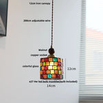 Wood LED Glass Pendant Light: Modern Nordic Adjustable Hanging Lamp