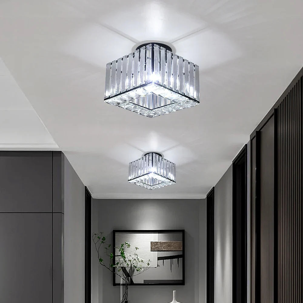 Crystal LED Pendant Light for Kitchen Dining Living Room