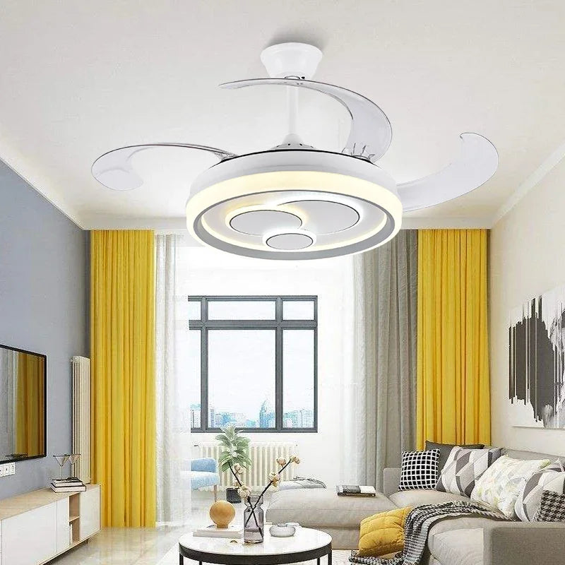 Luxury Chandelier Fan with Light Remote Control - LED Ceiling Fans